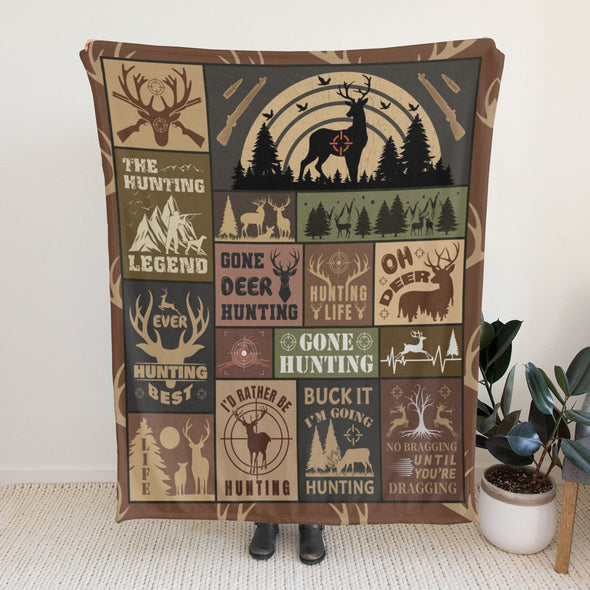 Deer Pattern Blanket Fleece Throw Blanket Super Soft Warm Gifts for Baby Girls Boys Kids Mom Grandma Room Decor