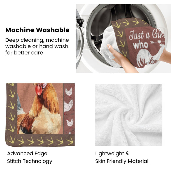 Chicken Pattern Blanket Fleece Throw Blanket Super Soft Warm Gifts for Baby Girls Boys Kids Mom Grandma Room Decor