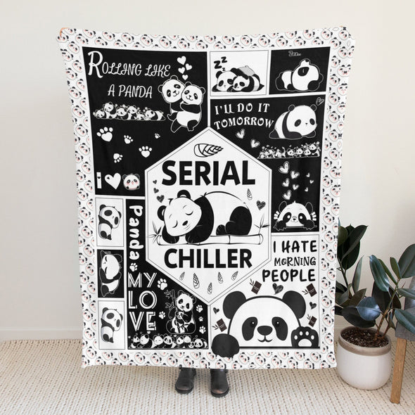 Panda Pattern Blanket Fleece Throw Blanket Super Soft Warm Gifts for Baby Girls Boys Kids Mom Grandma Room Decor