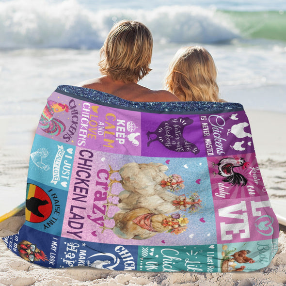 Chicken Pattern Blanket Fleece Throw Blanket Super Soft Warm Gifts for Baby Girls Boys Kids Mom Grandma Room Decor