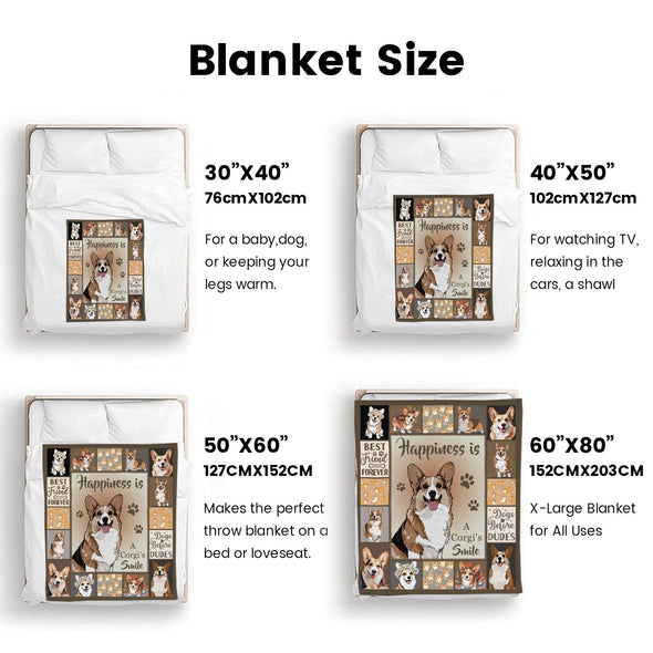 Corgi Blanket Fleece Throw Blanket Super Soft Warm Gifts for Baby Girls Boys Kids Mom Grandma Room Decor