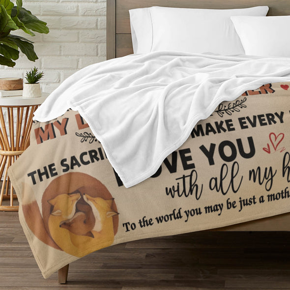 Fox Pattern Blanket Fleece Throw Blanket Super Soft Warm Gifts for Baby Girls Boys Kids Mom Grandma Room Decor