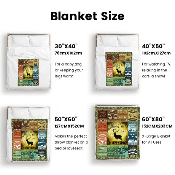 Deer Pattern Blanket Fleece Throw Blanket Super Soft Warm Gifts for Baby Girls Boys Kids Mom Grandma Room Decor