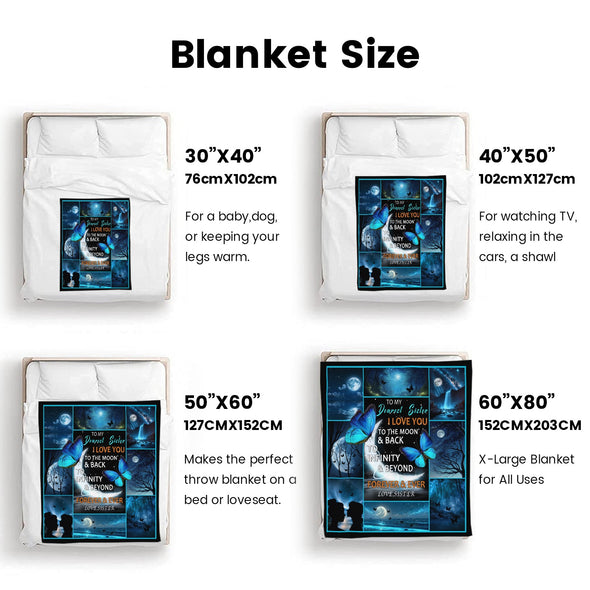 Sister Blanket Gifts, Throw Blankets Gift for Mothers Day, Christmas, Happy Birthday Gifts, Sisters Graduation Gifts Ideas for Women