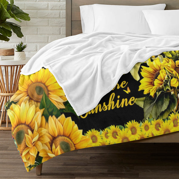 Sunflower Blanket Fleece Throw Blanket Super Soft Warm Gifts for Baby Girls Boys Kids Mom Grandma Room Decor