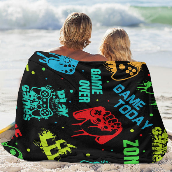 Gamer Blanket Fleece Throw Blanket Super Soft Warm Gifts for Baby Girls Boys Kids Mom Grandma Room Decor