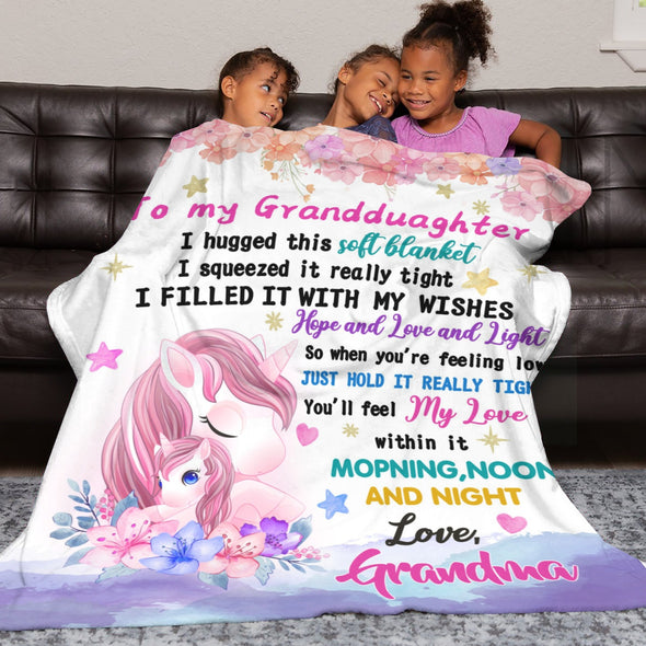 Unicorn Throw Blanket Super Soft Warm Cozy Fuzzy Plush Blanket Gifts for Girls Boys Kids Room Decor