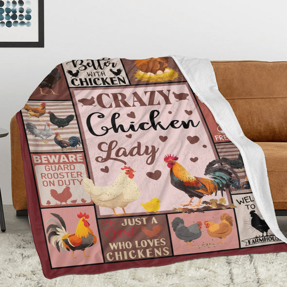 Chicken Pattern Blanket Fleece Throw Blanket Super Soft Warm Gifts for Baby Girls Boys Kids Mom Grandma Room Decor