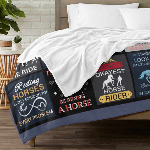 Horse Blanket Gift for Women Girl Who Loves Horses for Sofa Couch Bed Room Birthday Decor Bed Travel