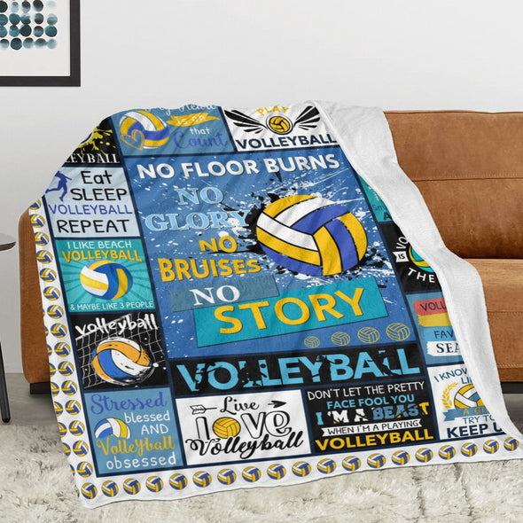 Volleyball Pattern Blanket Fleece Throw Blanket Super Soft Warm Gifts for Baby Girls Boys Kids Mom Grandma Room Decor