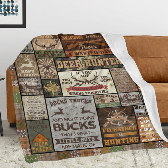 Deer Pattern Blanket Fleece Throw Blanket Super Soft Warm Gifts for Baby Girls Boys Kids Mom Grandma Room Decor