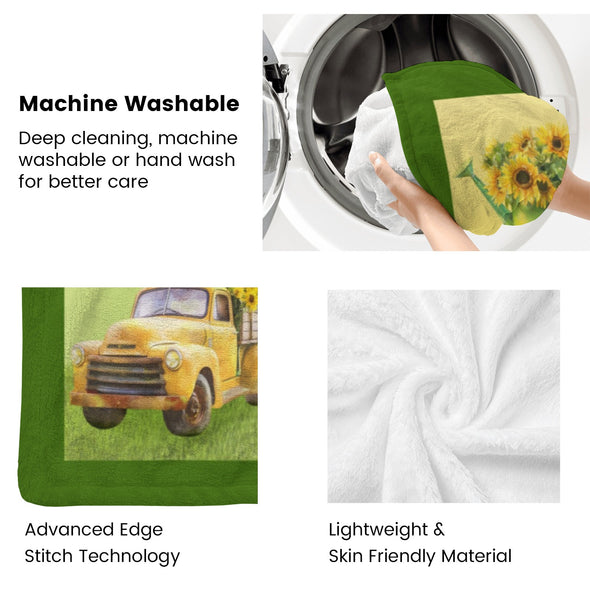 Sunflower Blanket Fleece Throw Blanket Super Soft Warm Gifts for Baby Girls Boys Kids Mom Grandma Room Decor