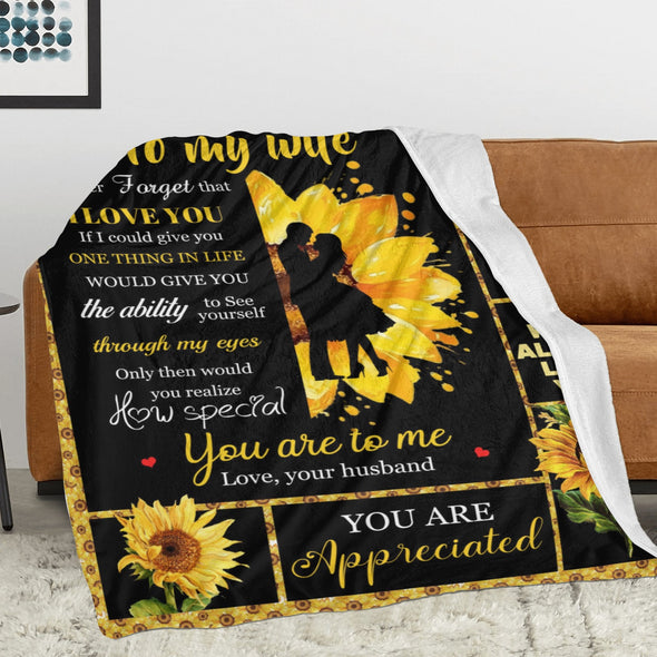 Wife Blanket, Throw Blanket Gifts for Birthday/Wedding/Anniversary/Christmas/Valentines