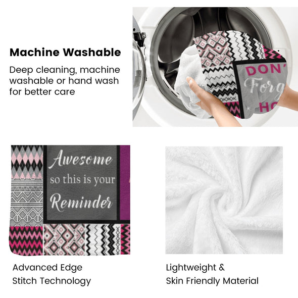 Birthday Gifts for Women Blanket, Happy Birthday Decorations Throw for Girls Her Friend Mom Sister Grandma Wife