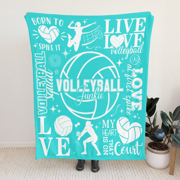 Volleyball Pattern Blanket Fleece Throw Blanket Super Soft Warm Gifts for Baby Girls Boys Kids Mom Grandma Room Decor