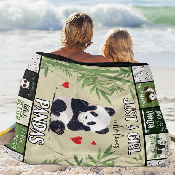 Panda Pattern Blanket Fleece Throw Blanket Super Soft Warm Gifts for Baby Girls Boys Kids Mom Grandma Room Decor