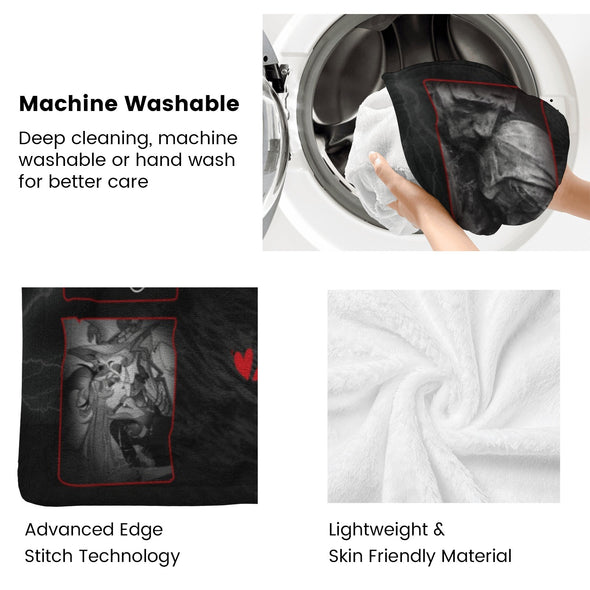 Valentine's Day Blanket Wedding Throw Couple Gifts for Men Women Boyfriend Girlfriend Husband Wife