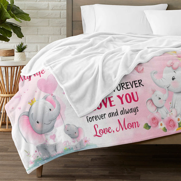 Elephant Blanket Fleece Throw Blanket Super Soft Warm Gifts for Girls Boys Kids Room Decor
