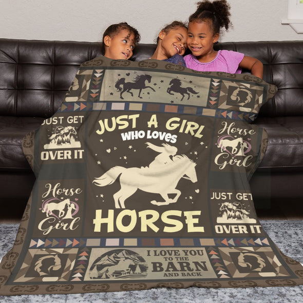 Horse Blanket Gift for Women Girl Who Loves Horses for Sofa Couch Bed Room Birthday Decor Bed Travel
