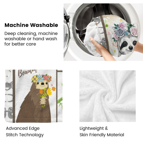 Sloth Blanket Gifts for Women Girls, Cozy Soft Sloths Throw Blanket for Men Kids Boys Christmas Birthday