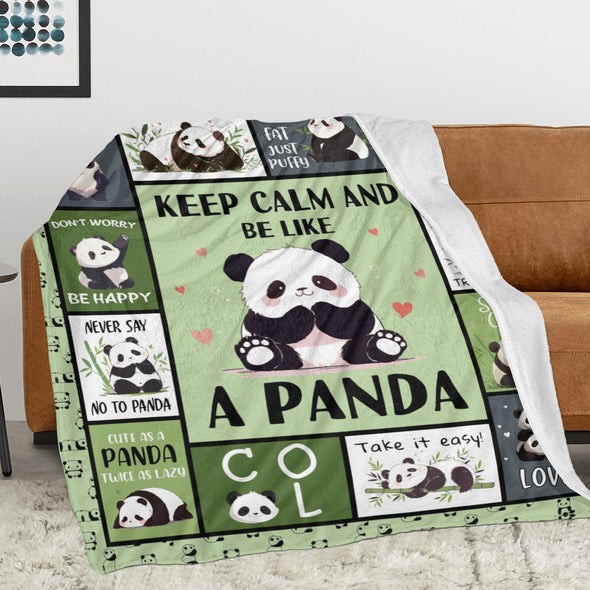 Panda Pattern Blanket Fleece Throw Blanket Super Soft Warm Gifts for Baby Girls Boys Kids Mom Grandma Room Decor