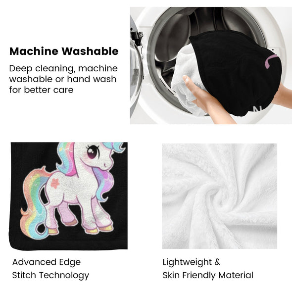 Unicorn Throw Blanket Super Soft Warm Cozy Fuzzy Plush Blanket Gifts for Girls Boys Kids Room Decor