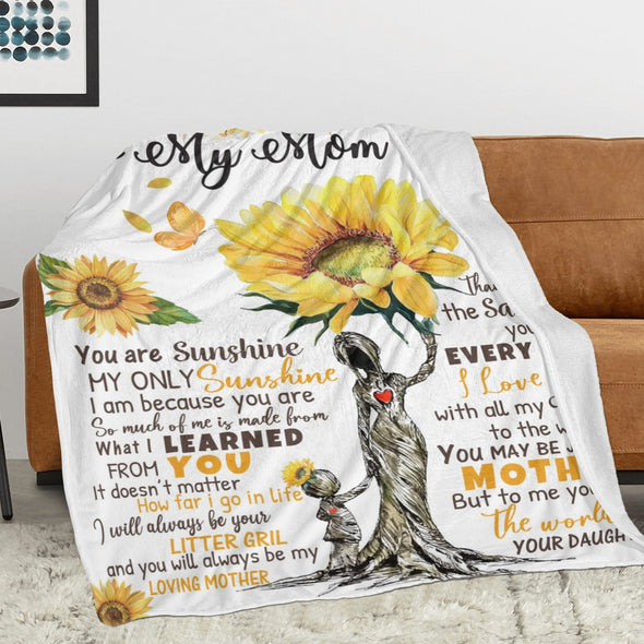 Sunflower Blanket Fleece Throw Blanket Super Soft Warm Gifts for Baby Girls Boys Kids Mom Grandma Room Decor
