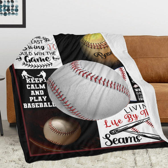 Baseball Pattern Blanket Fleece Throw Blanket Super Soft Warm Gifts for Baby Girls Boys Kids Mom Grandma Room Decor