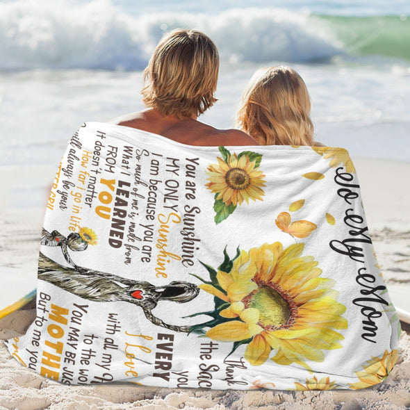 Sunflower Blanket Fleece Throw Blanket Super Soft Warm Gifts for Baby Girls Boys Kids Mom Grandma Room Decor