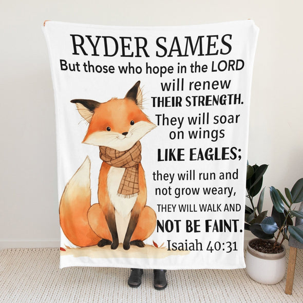 Fox Pattern Blanket Fleece Throw Blanket Super Soft Warm Gifts for Baby Girls Boys Kids Mom Grandma Room Decor
