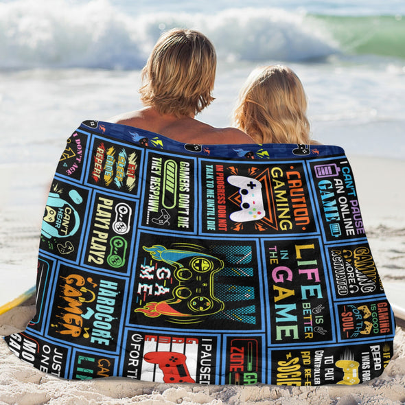 Gamer Blanket Fleece Throw Blanket Super Soft Warm Gifts for Baby Girls Boys Kids Mom Grandma Room Decor