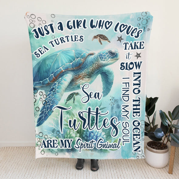 Turtle Pattern Blanket Fleece Throw Blanket Super Soft Warm Gifts for Baby Girls Boys Kids Mom Grandma Room Decor
