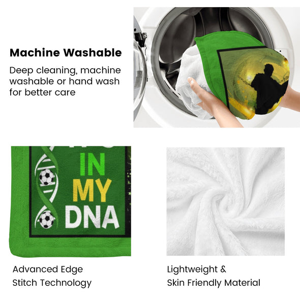 Soccer Blanket, Soccer Sports Themed Throw, Soft Nap Throw Blanket for Home Boys Girls Women Men Soccer Lovers Gifts