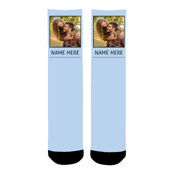 Custom Photo Text Socks for Men Women Unisex - amlion