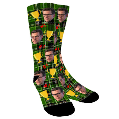 Custom Photo NO.1 Dad or Mom Face Socks - amlion