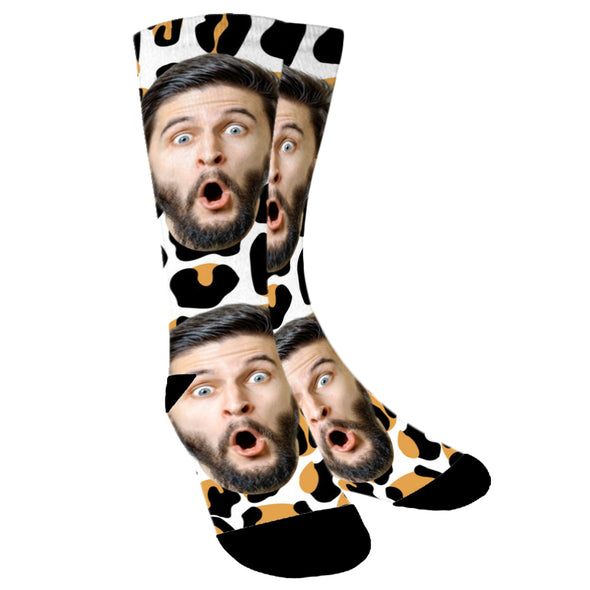 Custom Photo Two Heads Colorful Socks - amlion