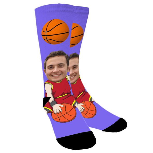 Custom Photo Basketball Socks for Men Women Unisex - amlion