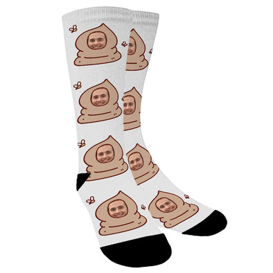 Custom Face Funny Feces Photo Socks - amlion