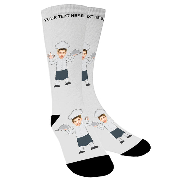 Custom Cook Photo  Socks for Men Women Unisex - amlion