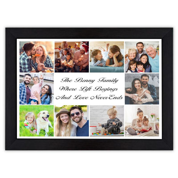 Customized Picture Frame with 10 Pictures, Customized Photo Frames for Him, Her