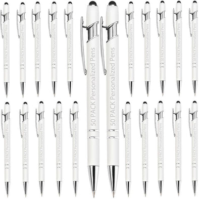 Personalized Pens Bulk with Stylus Tip,Custom Engraving Ballpoint Pens,Black Ink