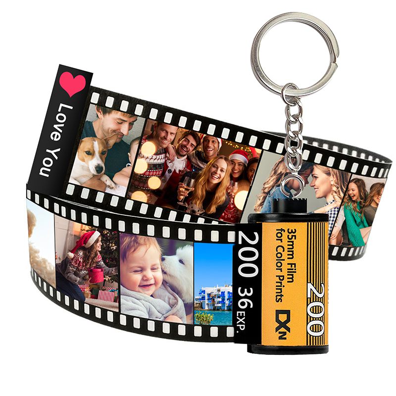 Photo Camera Roll Keychain, Customized Keychain with Photos, Personali ...
