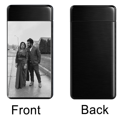 Custom Photo Engraved Lighter, Personalized Picture Engraved Electric Lighter Rechargeable for Men, Dad, Boyfriend