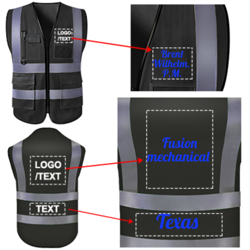 Custom Safety Vest for Men Women, Personalized Logo High Visibility Reflective Vest Bulk With Photo Text