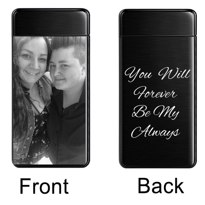 Custom Lighters with Pictures, Personalized Photo Engraved Electric Lighter Rechargeable for Men, Dad, Boyfriend