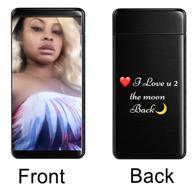 Custom Lighters with Pictures, Personalized Photo Electric Lighter Rechargeable for Men