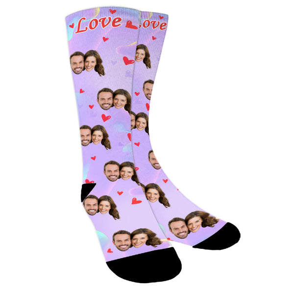 Custom Photo Love Socks for Men Women Unisex - amlion