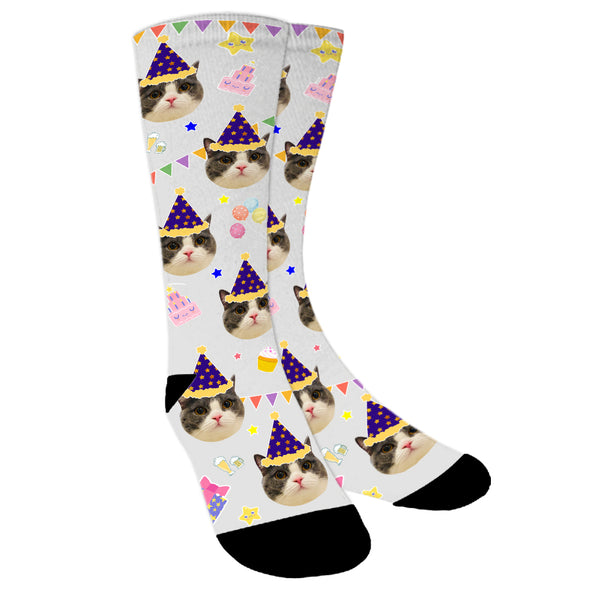 Custom Photo Birthday Socks for Men Women Unisex - amlion