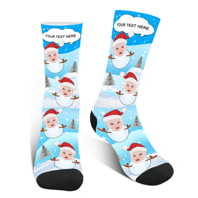 Custom  Christmas Photo Socks Personalized - amlion