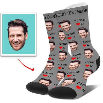 Custom Photo Socks Personalized Funny Face Socks With Photo,Put Your Photo into Socks for Men and Women